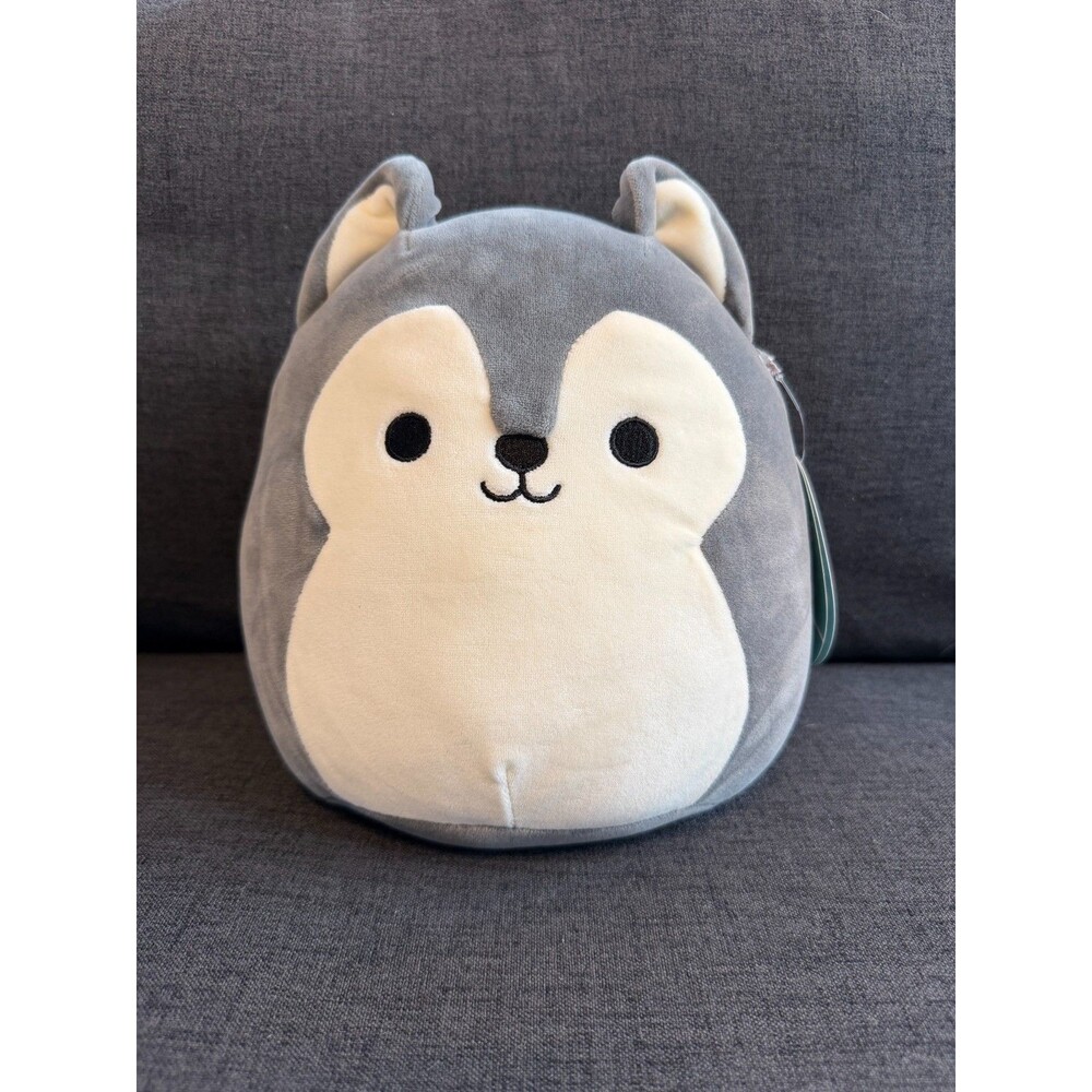 NWT Ryan the Grey Husky Dog Squishmallow 10” Plush
